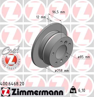 Zimmermann 400.6468.20 - Bremžu diski www.autospares.lv