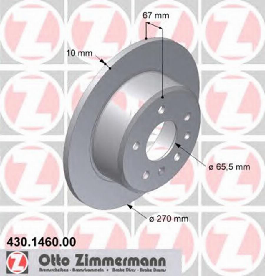 Zimmermann 430 1460 00 - Bremžu diski www.autospares.lv