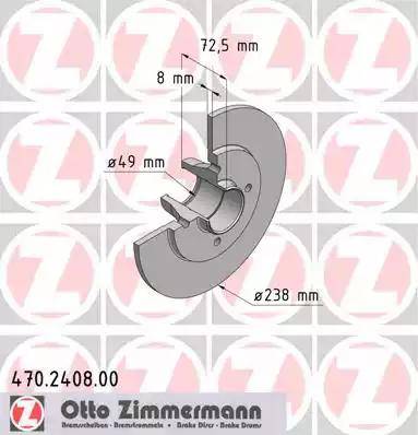 Zimmermann 470.2408.00 - Bremžu diski www.autospares.lv