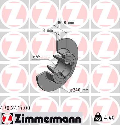 Zimmermann 470.2417.00 - Bremžu diski www.autospares.lv