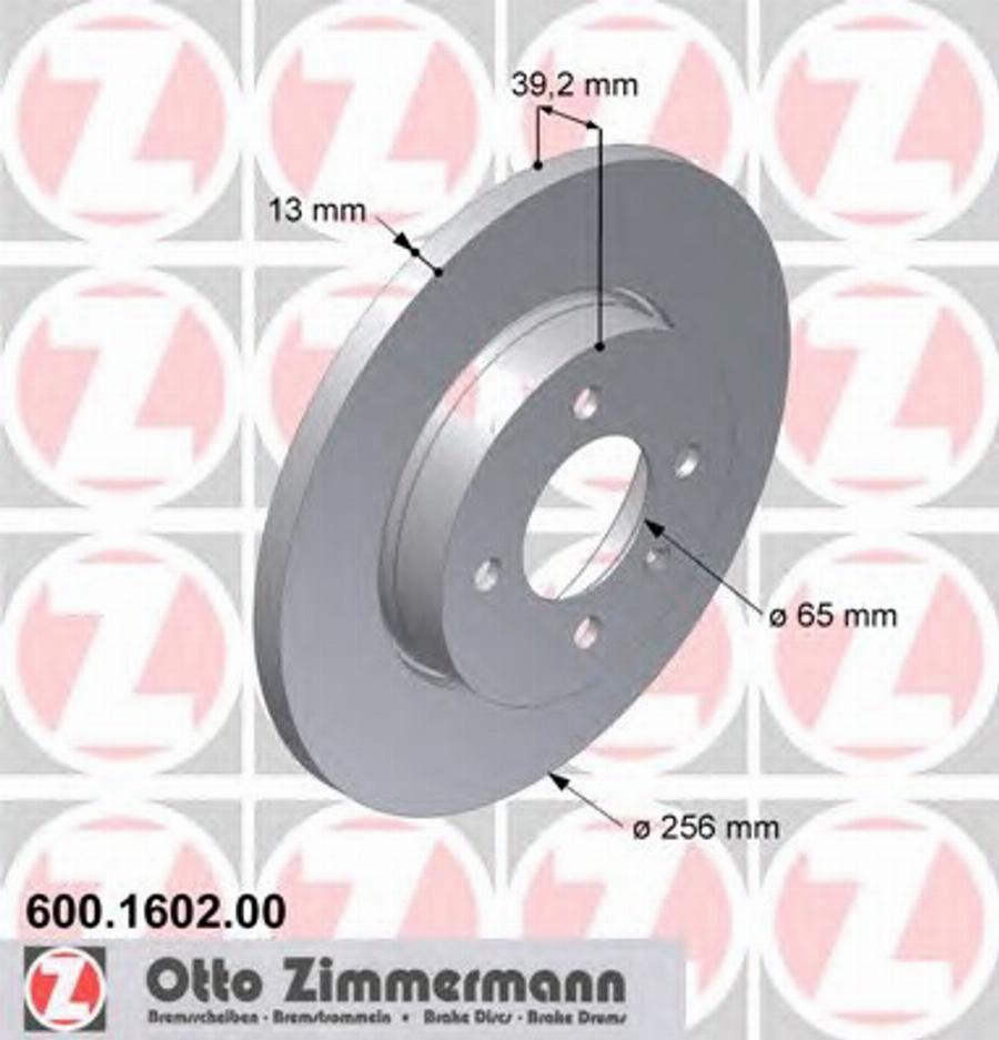 Zimmermann 600 1602 00 - Bremžu diski www.autospares.lv