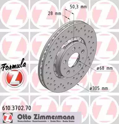 Zimmermann 610.3702.70 - Bremžu diski www.autospares.lv