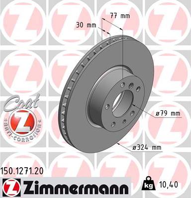 Zimmermann 150.1271.20 - Bremžu diski www.autospares.lv