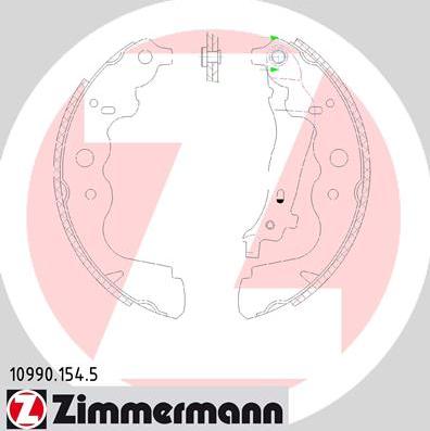 Zimmermann 10990.154.5 - Bremžu loku komplekts www.autospares.lv