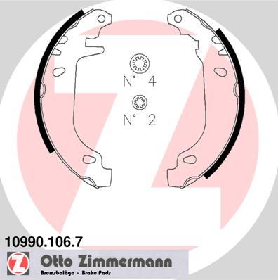 Zimmermann 10990.106.7 - Bremžu loku komplekts www.autospares.lv