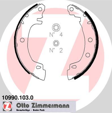 Zimmermann 10990.103.0 - Bremžu loku komplekts www.autospares.lv