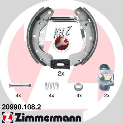 Zimmermann 20990.108.2 - Bremžu loku komplekts www.autospares.lv