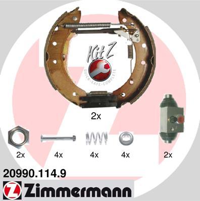 Zimmermann 20990.114.9 - Bremžu loku komplekts www.autospares.lv