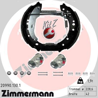 Zimmermann 20990.130.1 - Bremžu loku komplekts www.autospares.lv