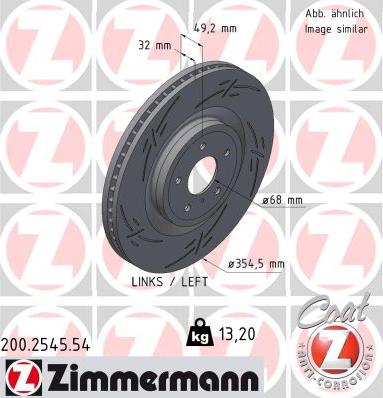 Zimmermann 200.2545.54 - Bremžu diski www.autospares.lv