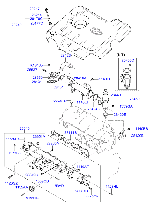 Hyundai 28410-27410 - Izpl. gāzu recirkulācijas vārsts www.autospares.lv